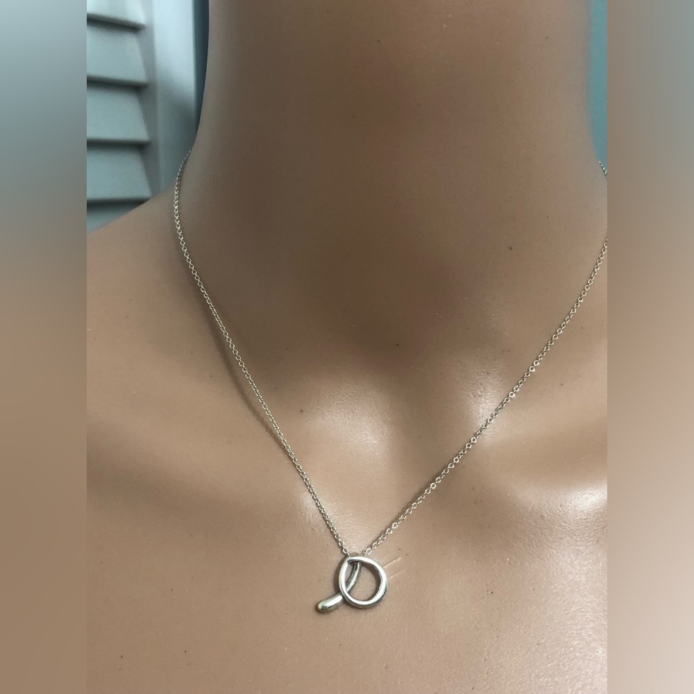 Tiffany & Co. Elsa Peretti Alphabet Letter A Pendant in Silver